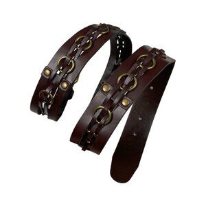 Tex Max Azria Loop Buckle Belt Rich Brown Casual Boho Western Women's Size S